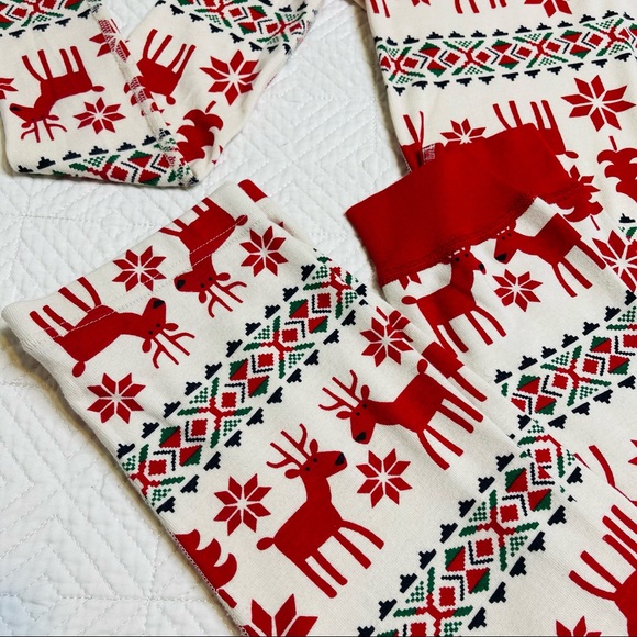 Hanna Andersson - Long John Pajama Set in Dear Deer 12 - Picture 7 of 11